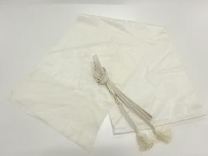 リサイクル　正絹　雪輪に梅模様織出し帯揚げ・帯締めセット